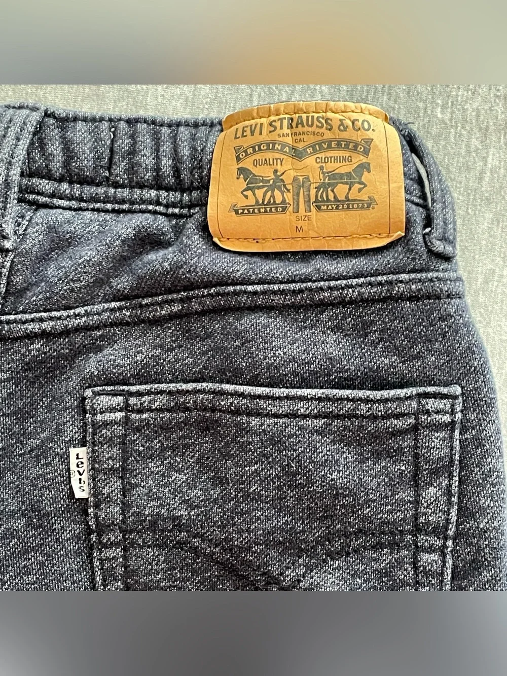 Levi’s Boys Size 10-12 YRS Blue Knit Jogger Pants Stretch Comfort Drawstring